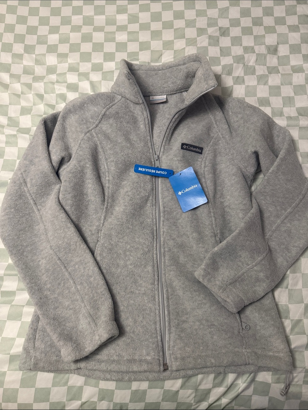 Columbia woman’s Light Gray Full-Zip Fleece Jacket